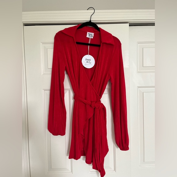 Princess Polly - Party Time Mini Dress Red - Picture 2 of 5